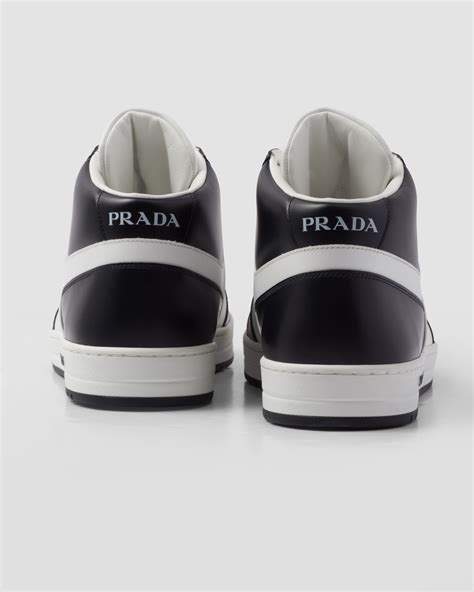 prada dp24226463|White/black Downtown leather high.